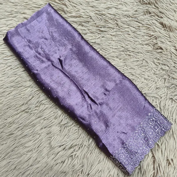 Satin Fabric Heavy Stone Work Hijabs | HJ10